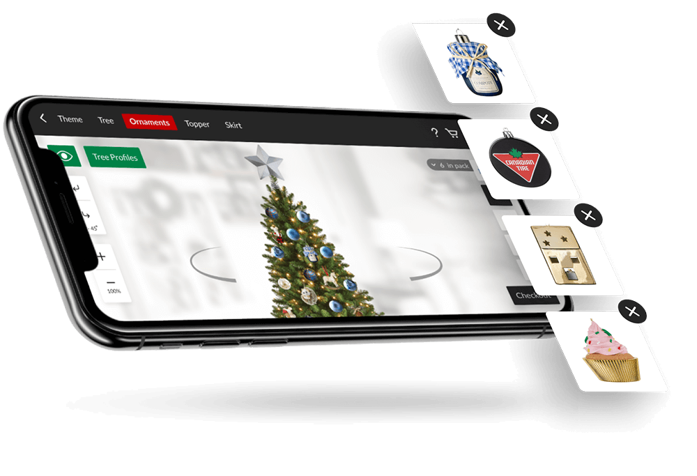 Décorateur virtuel d’arbre de Noël Canadian Tire